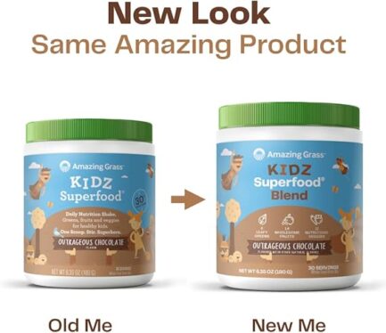 Amazing Grass Kidz Superfood Organic Greens, Fruits, Veggies, Beet Root Powder & Probiotics